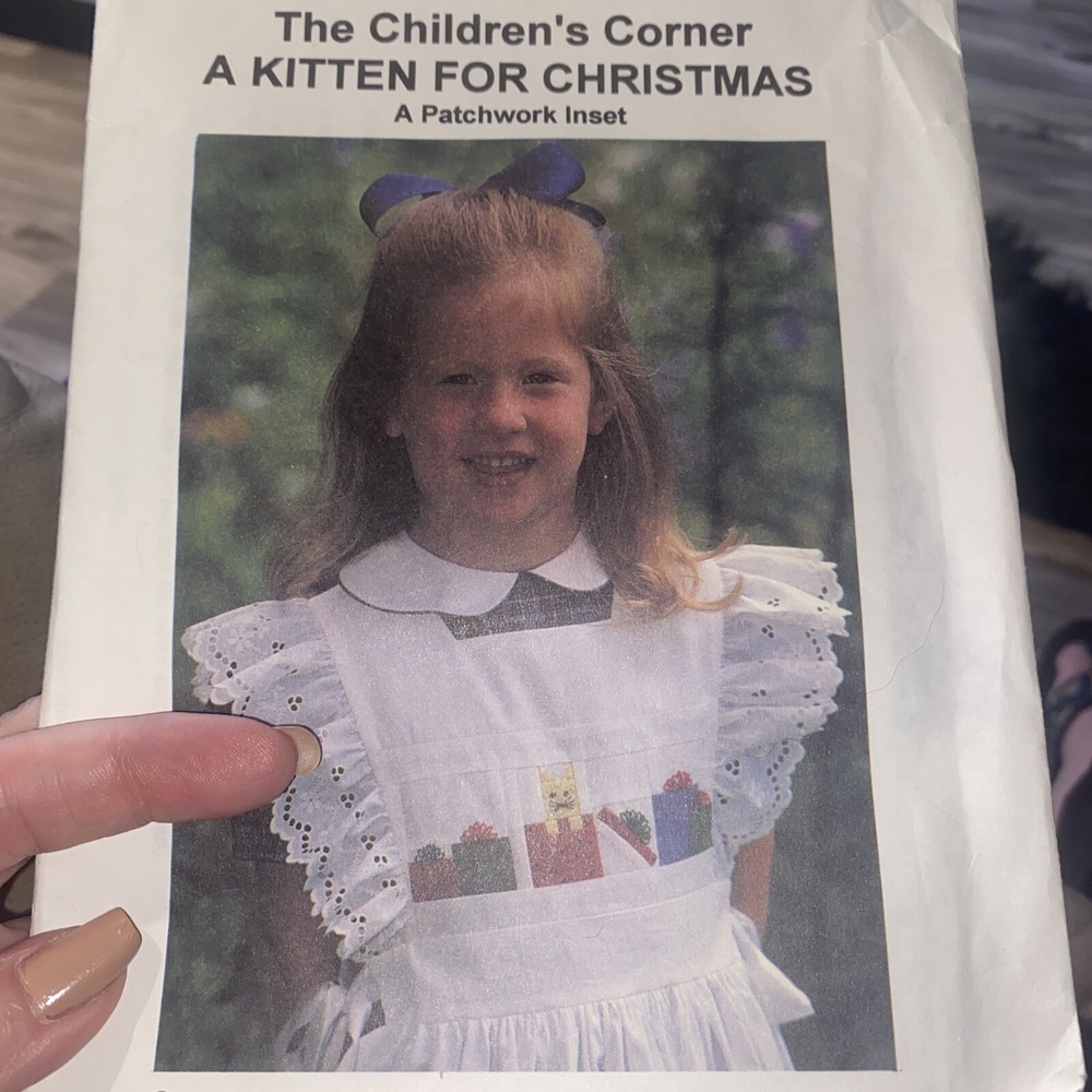 Vintage Children's Corner Pattern A Kitten for Christmas Patchwork Insert